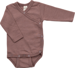 Lilano wool silk wrap around body mauve