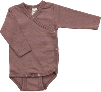 Lilano wolzijde wikkelromper mauve (100920) Lilano wolzijde wikkelromper mauve (100920)