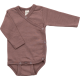 Lilano wool silk wrap around body mauve