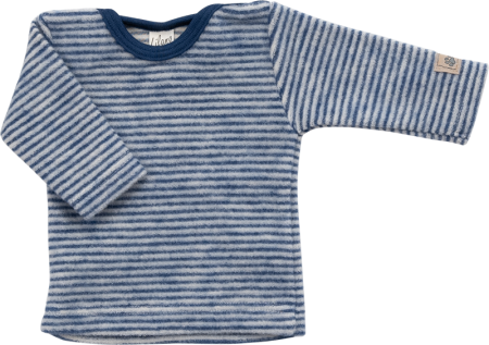 Lilano wolplush longsleeve navy gestreept