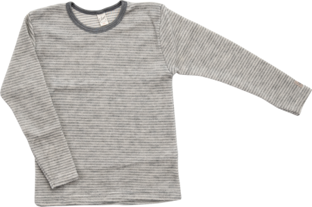 Lilano brushed woolen sweater grey striped