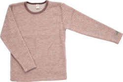 Lilano wolplush kindertrui grijs gestreept