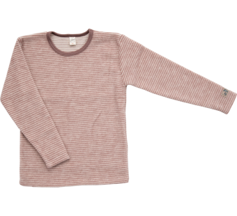 Lilano wolplush kindertrui mauve gestreept (250036) Lilano wolplush kindertrui mauve gestreept (250036)