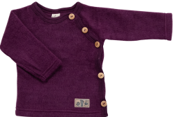 Lilano brushed woolen wrap around shirt purple