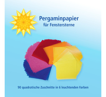 Fensterstern set of 90 sheets perkament paper to make perkament stars