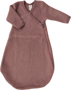 Lilano wollfrottee wikkelslaapzak mauve