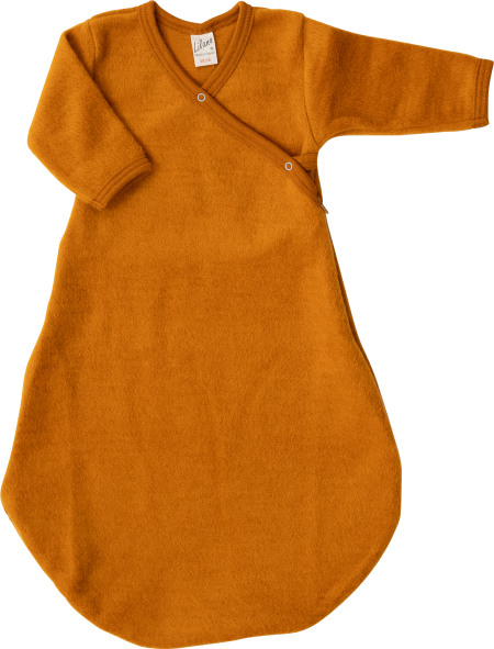 Lilano brushed woolen wrap around sleeping bag curry