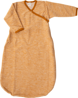 Lilano brushed woolen wrap around sleeping bag curry striped