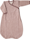 Lilano wollfrottee wikkelslaapzak mauve gestreept (250070)