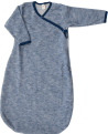 Lilano brushed woolen wrap around sleeping bag navy  striped