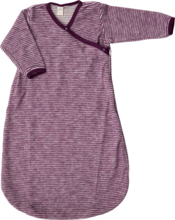 Lilano brushed woolen wrap around sleeping bag purple striped