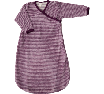 Lilano brushed woolen wrap around sleeping bag purple striped