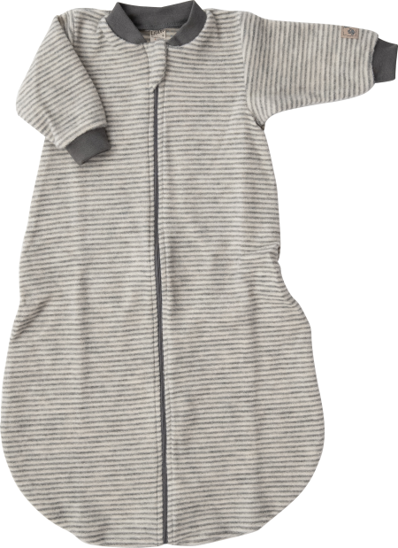 Lilano brushed woolen sleeping bag grey striped