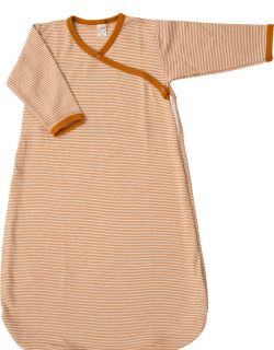 Lilano wool silk wrap around sleeping bag curry striped