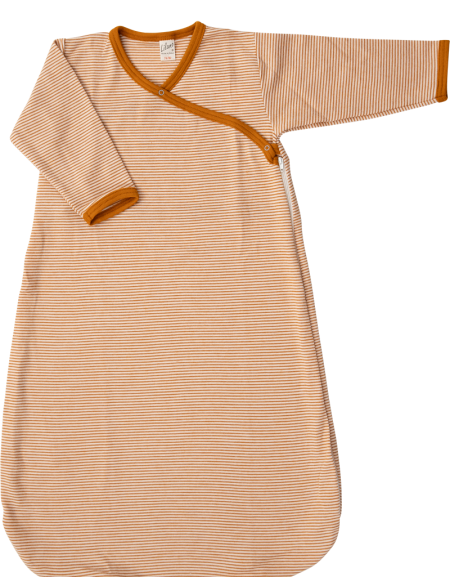 Lilano wool silk wrap around sleeping bag curry striped