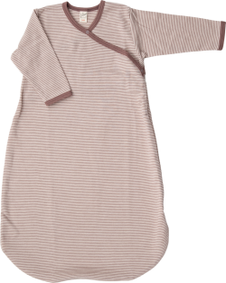 Lilano wool silk wrap around sleeping bag mauve striped