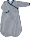 Lilano wool silk wrap around sleeping bag navy striped