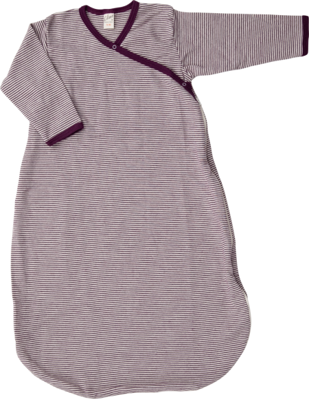 Lilano wool silk wrap around sleeping bag purple striped