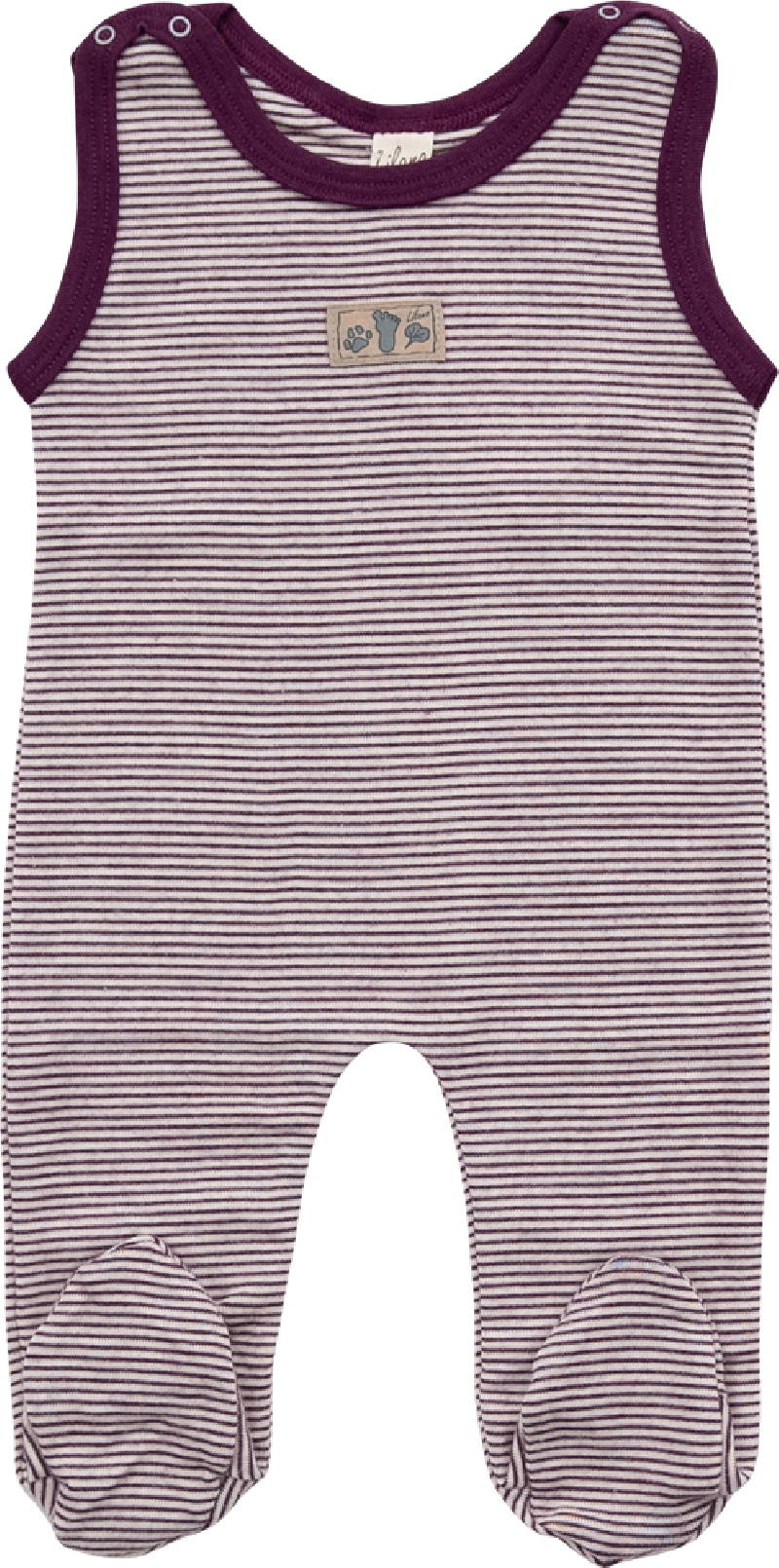 Lilano wool silk body with legs purple striped