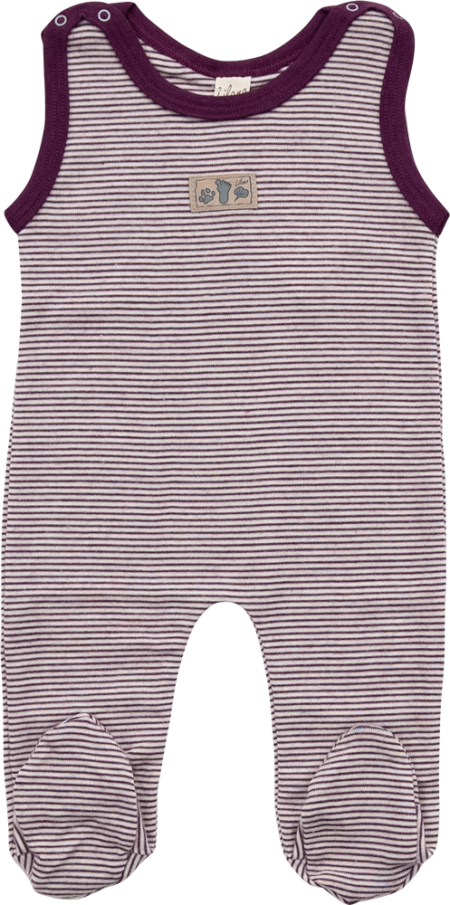 Lilano wool silk body with legs purple striped