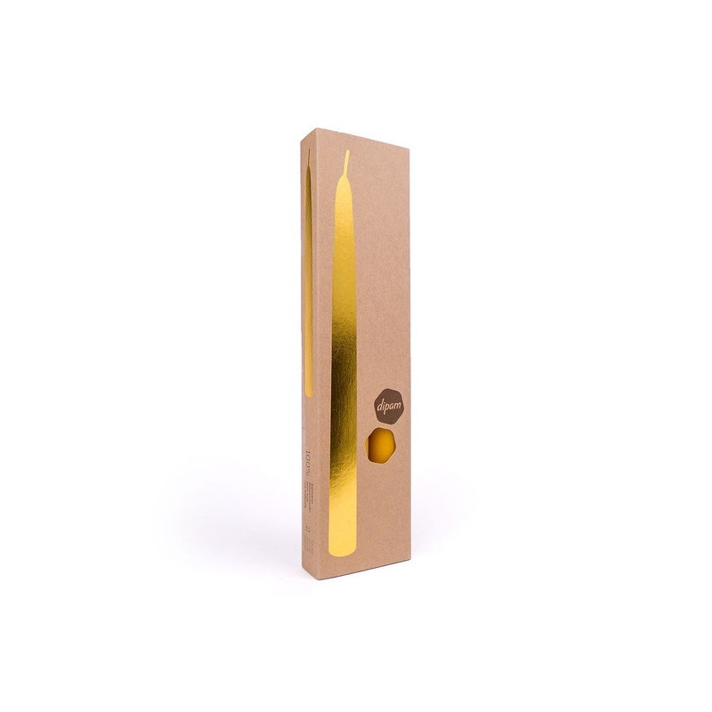 Dipam set van 2 kaarsen 2,2*25cm in cadeaudoosje