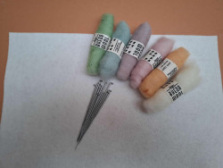 De Witte Engel (meervilt) felt needle 32 gauge 3 sided rough 3 pieces