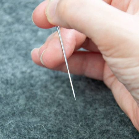 De Witte Engel (meervilt) felt needle 32 gauge 3 sided rough 3 pieces