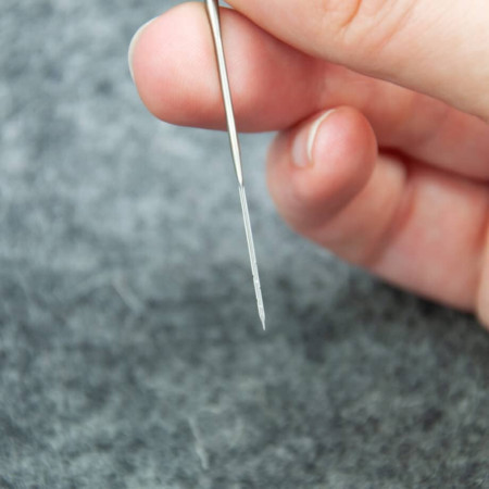 De Witte Engel (meervilt) felt needle 32 gauge 3 sided rough 3 pieces