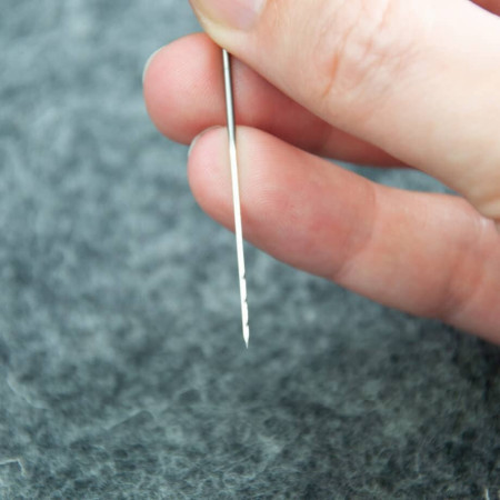 De Witte Engel (meervilt) felt needle 32 gauge 3 sided rough 3 pieces