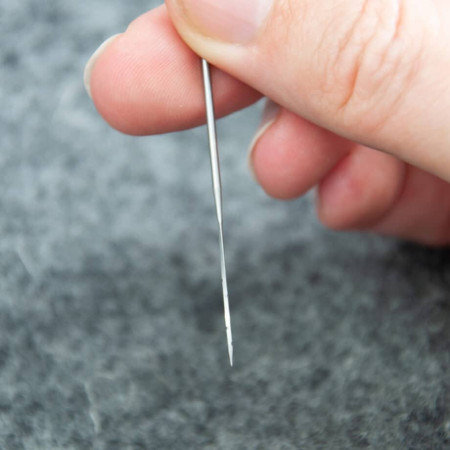 De Witte Engel (meervilt) felt needle 32 gauge 3 sided rough 3 pieces