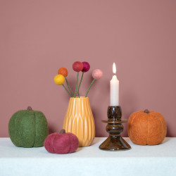Sjaal met Verhaal set of 5 craspedia autumn shades