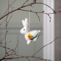 Sjaal met Verhaal hanger konijn met boterbloem