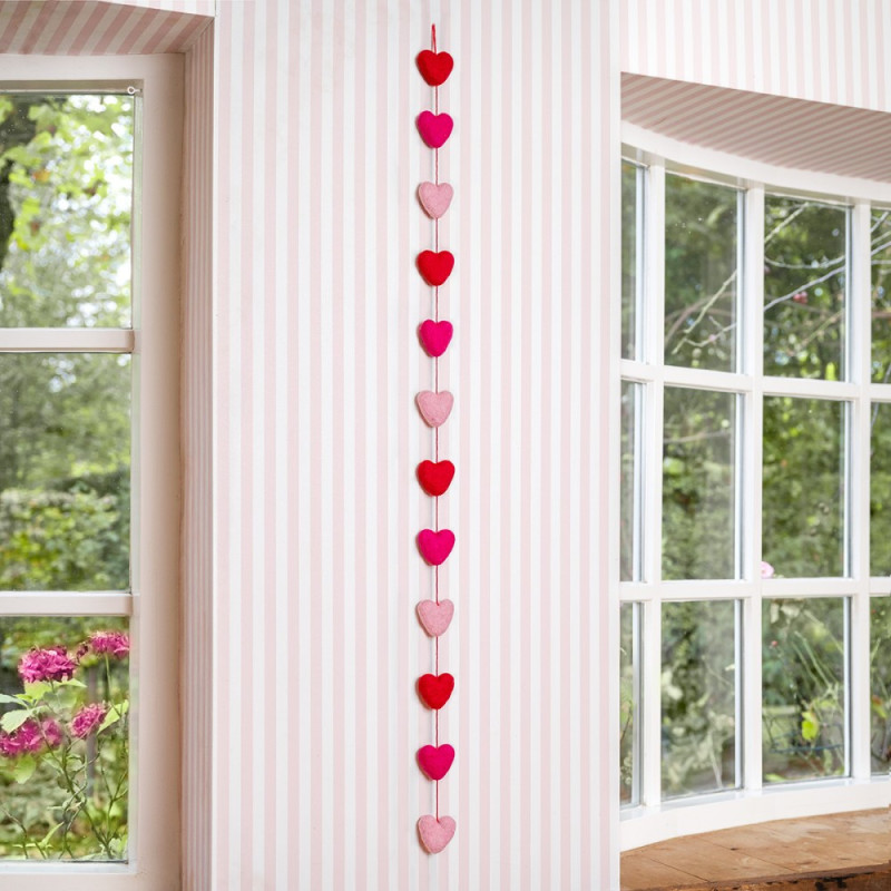 Sjaal met Verhaal viltslinger hartjes