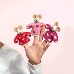 Sjaal met Verhaal vingerpoppetjes Muis Sweetheart