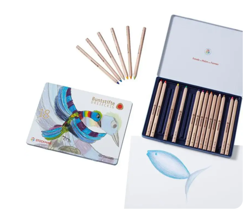 Stockmar driehoekige potloden 18+1 in doos