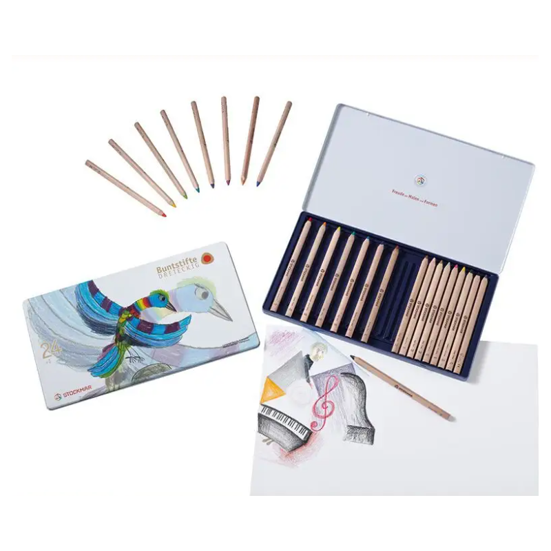 Stockmar driehoekige potloden doos 24+1