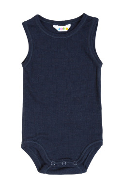 Joha merinowollen mouwloze romper sesam (62887)