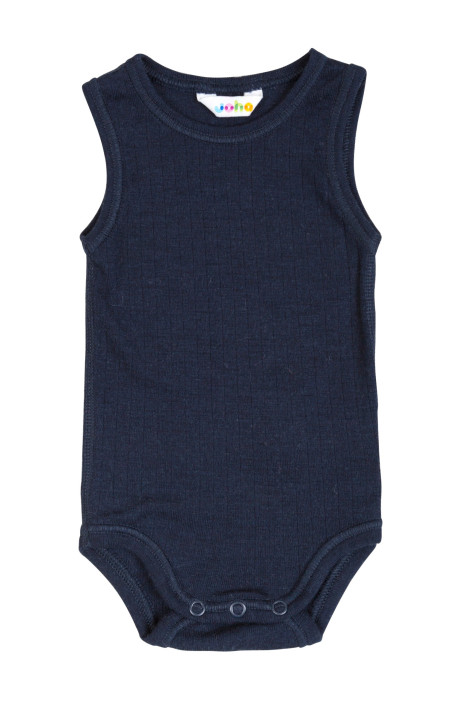 Joha merinowollen mouwloze romper sesam (62887)