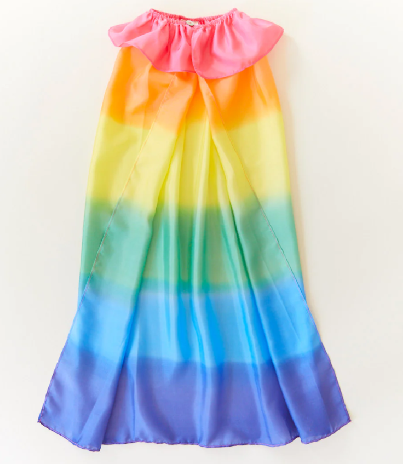 Sarah's Silk zijde cape regenboog
