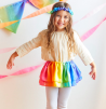 Sarah's Silk zijde tutu regenboog