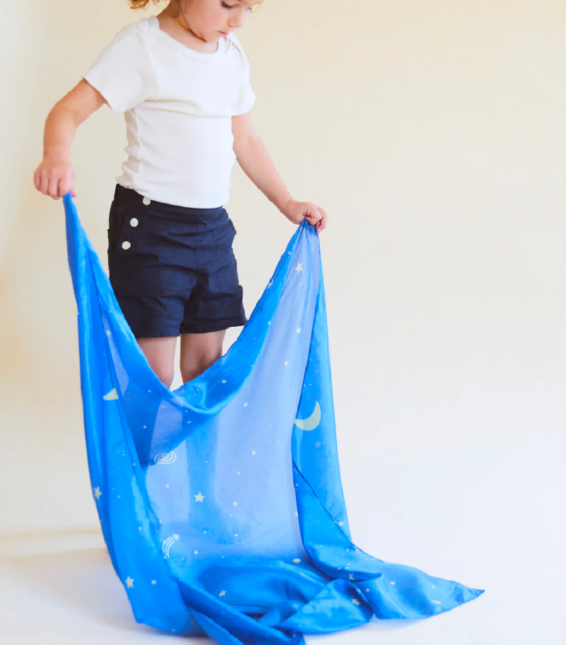 Sarah's silk zijde doek 85cm*85cm sterrennacht