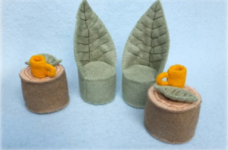 Atelier Pippilotta poppenhuis mandje, beer, voorraadpotten en pan