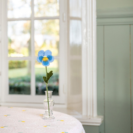 Sjaal met Verhaal viooltje wit-roze