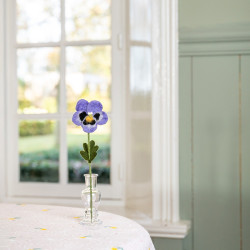 Sjaal met Verhaal viooltje wit-roze