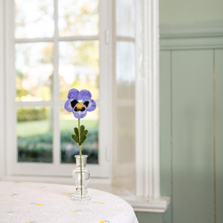 Sjaal met Verhaal viooltje wit-roze