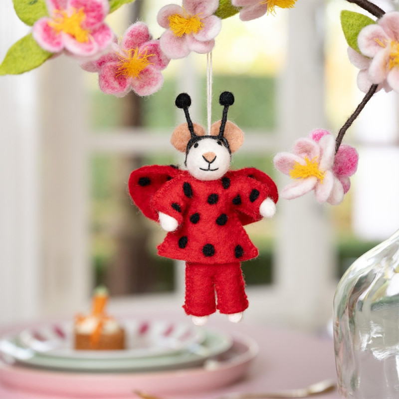 Sjaal met Verhaal hanger muis Lieveheesbeestje