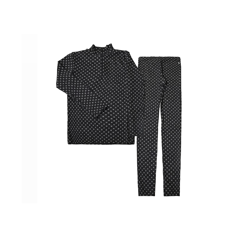 Joha tweedelige wollen set grijs met zonnetjes