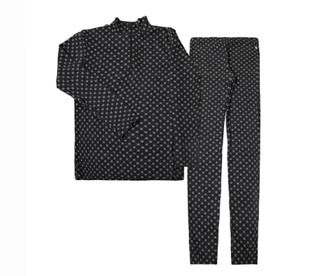 Joha tweedelige wollen set grijs met zonnetjes