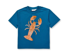 Sense Organics Tshirt Oswin navy met kreeft