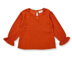 Sense Organics muslin longsleeve blauw grijs Loba